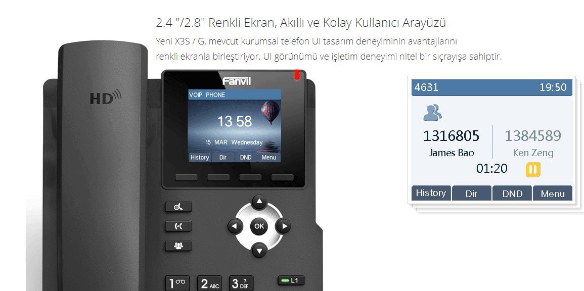 Fanvil IP ekranlı telefon