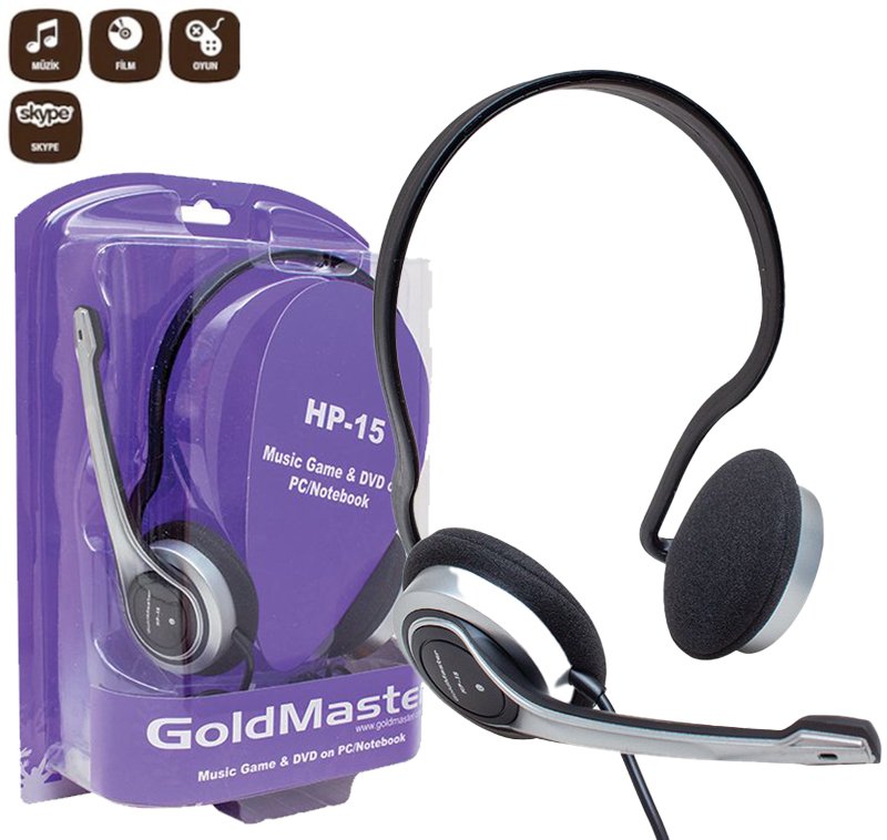 Goldmaster HP-15 Mikrofonlu Kulaküstü Kulaklık