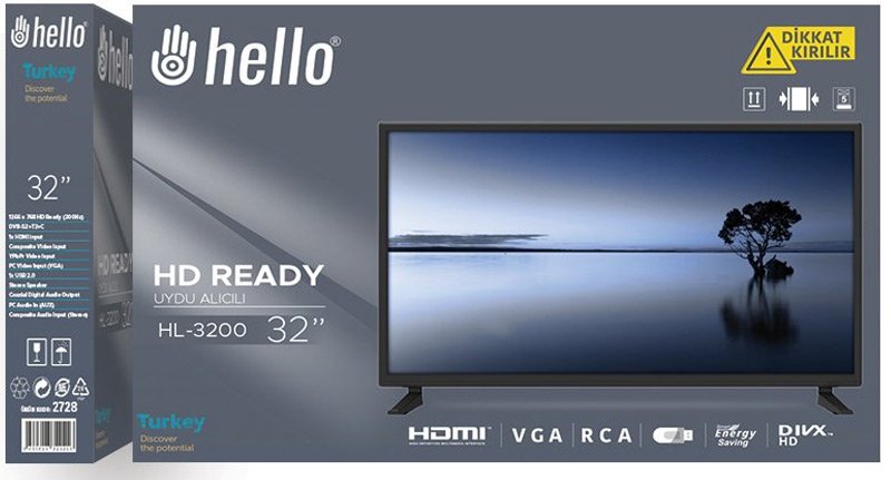 Hello 32 inc 82 Ekran Dahili Uydu Alıcılı Lcd-Led Tv