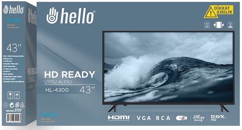 Hello 43 inc 109 Ekran Dahili Uydu Alıcılı Lcd-Led Tv