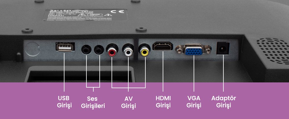 Hello HL-2200 22'' Vga-HDMI-Rca HD Araç Monitörü