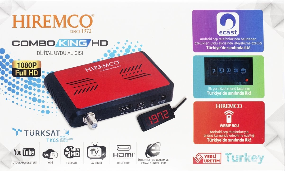 Hiremco Combo King Full HD Mini Uydu Alıcısı