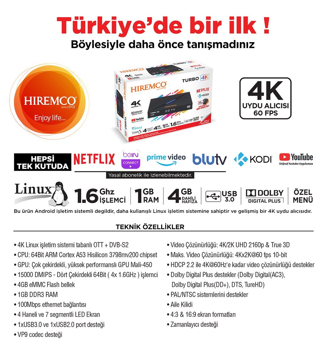 Hiremco Turbo TV Android Box