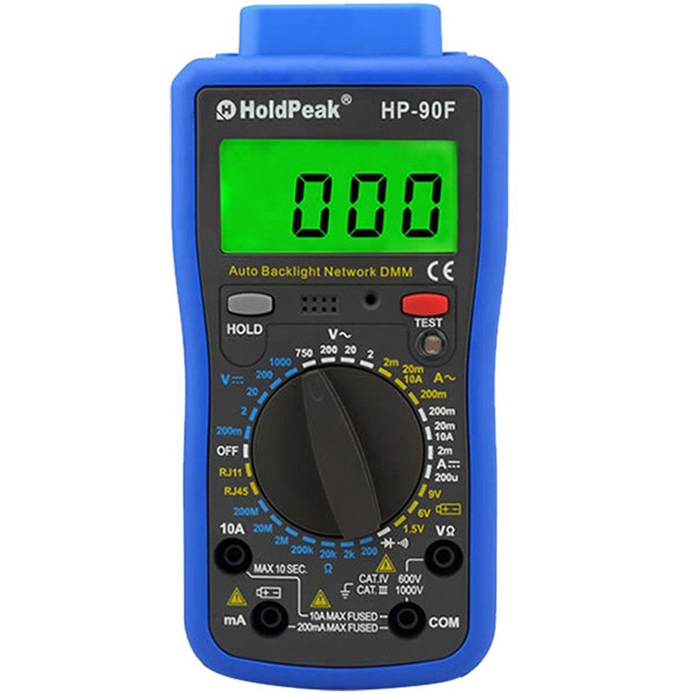 HoldPeak HP-90F Dijital Multimetre-Kablo Test Cihazı