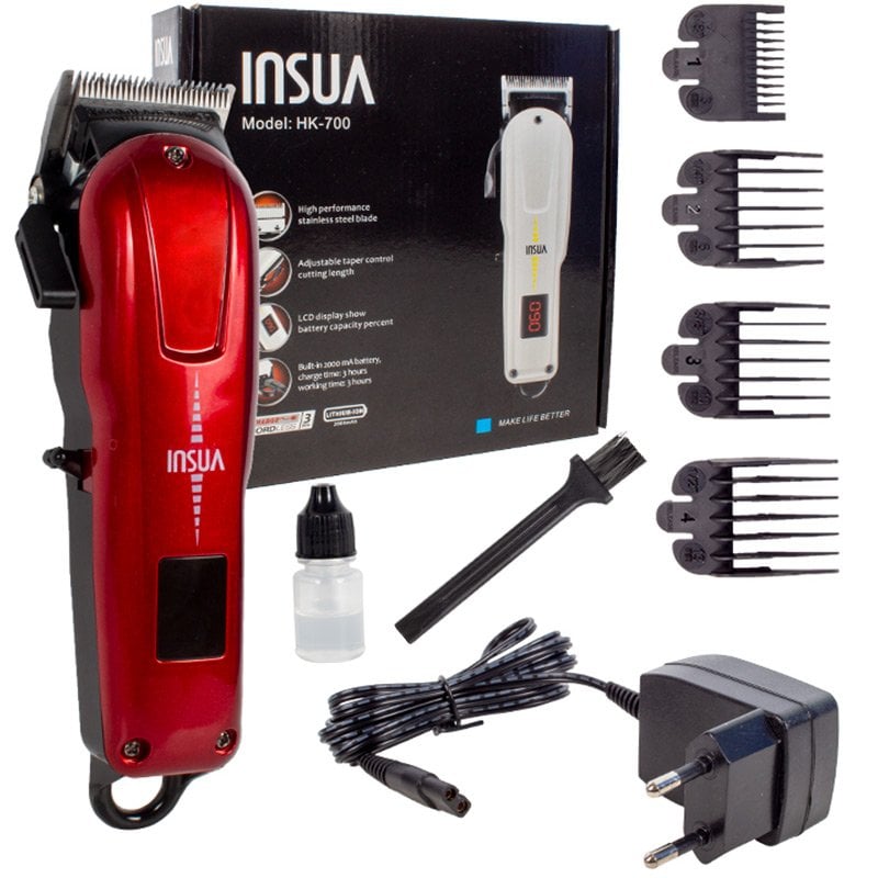 Insua HK-700 Profesyonel Şarjlı Saç Kesme Traş Makinesi