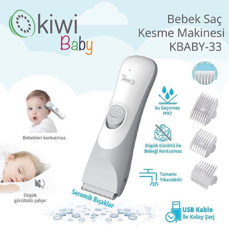 Kiwi Baby KBABY-33 Şarjlı Bebek Traş Makinesi