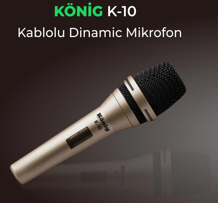 König K-10 Kablolu 600 Ohm Dinamik Mikrofon