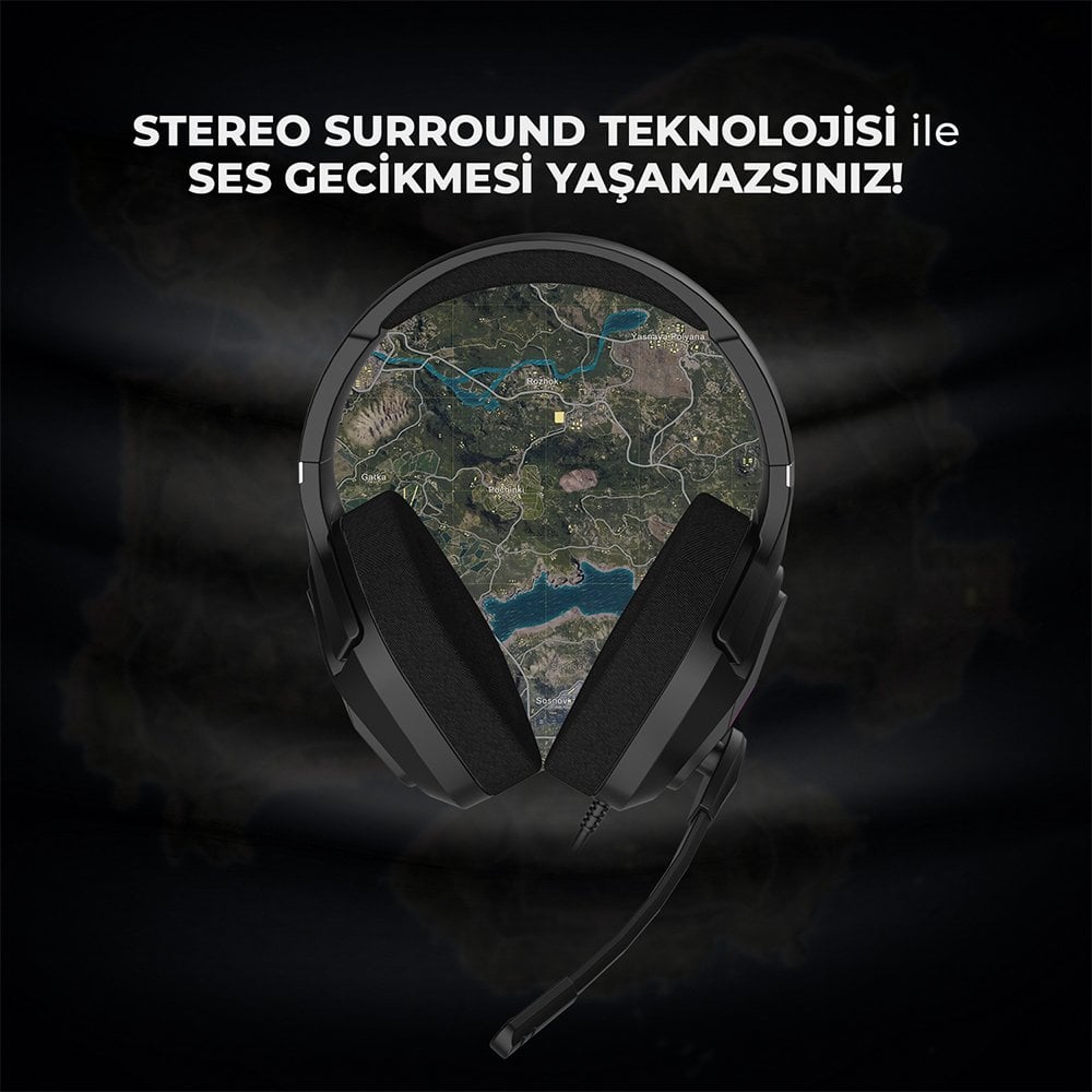 enovo Lecoo HT406 Kulak Üstü RGB Led Aydınlatma Kablolu Gaming Oyuncu Kulaklık