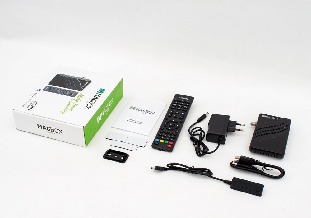 Magbox Luna Full HD TKGS'li Mini HD Uydu Alıcısı Kutu İçeriği