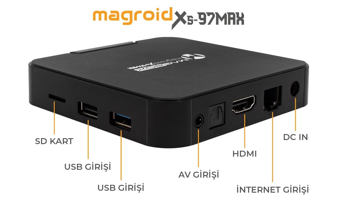 Magbox Magroid XS97Max 4GB Ram 32GB HDD 4K Ip Tv Box (Android 9.1)