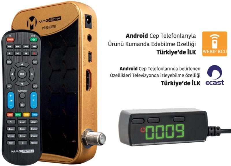 Magbox President TKGS'li Usb Mini Full HD Uydu Alıcısı