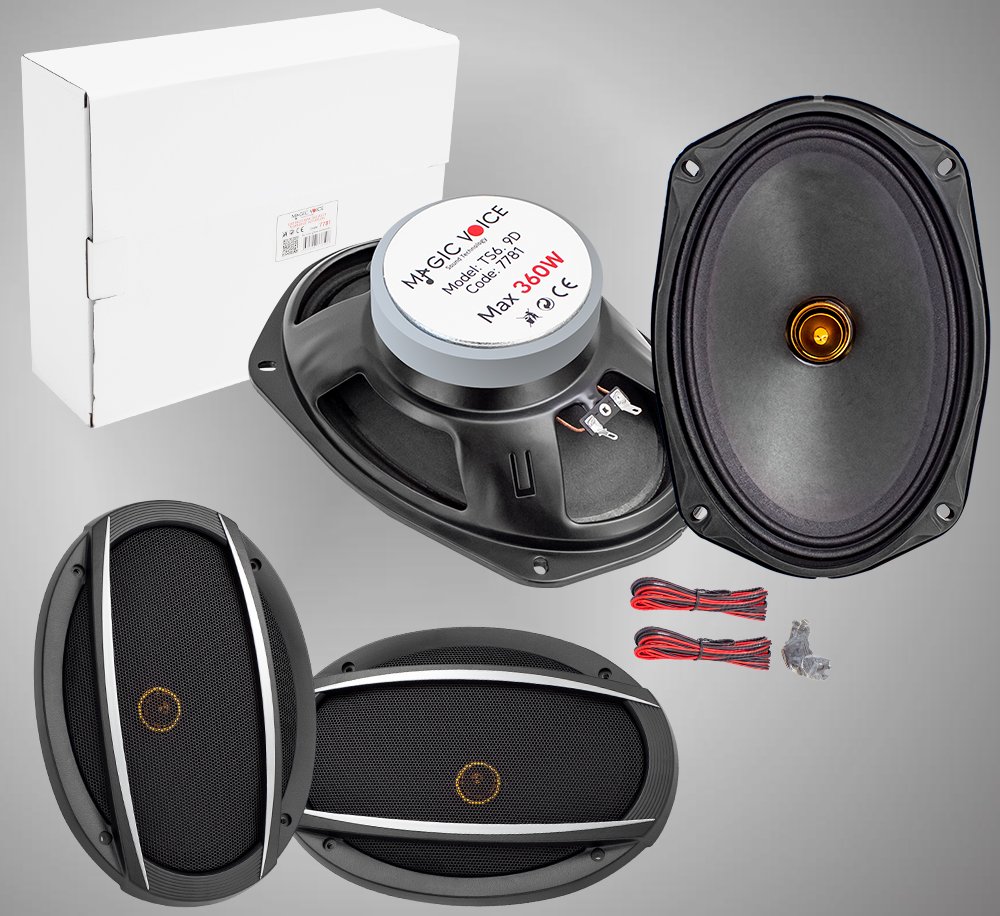 Magicvoice 6x9” Oval 360 Watt Maks. Güç Midrange 2’li Oto Hoparlör TS6. 9D.A