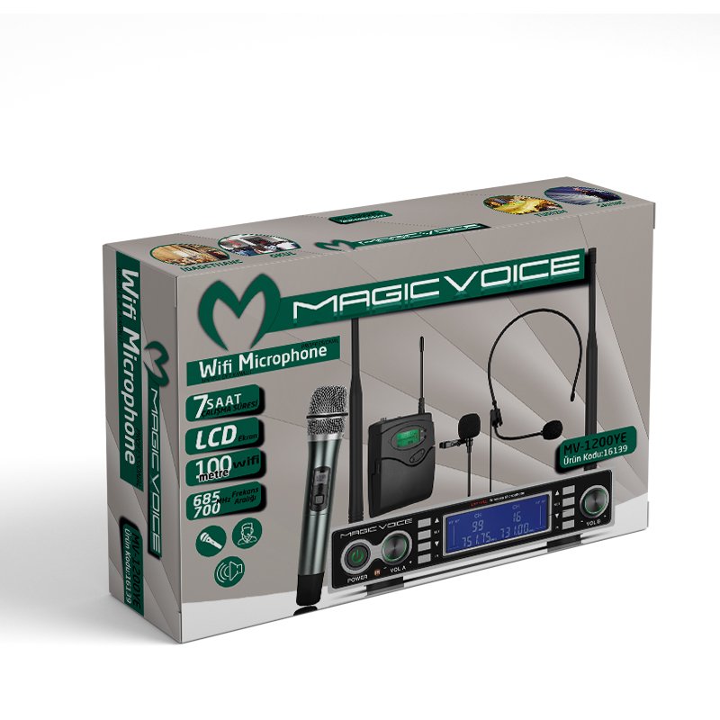 MagicVoice MV-1200YE Kablosuz Telsiz Mikrofon