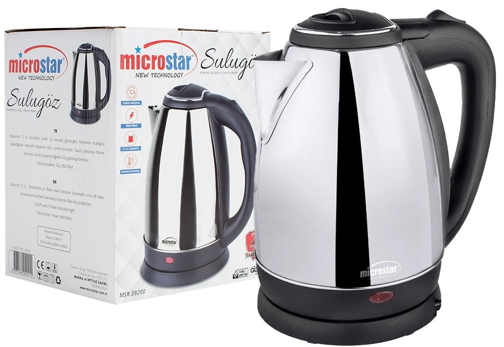 Microstar MSR-39200 Sulu Göz 1800 Watt 1.7 Litre Kettle