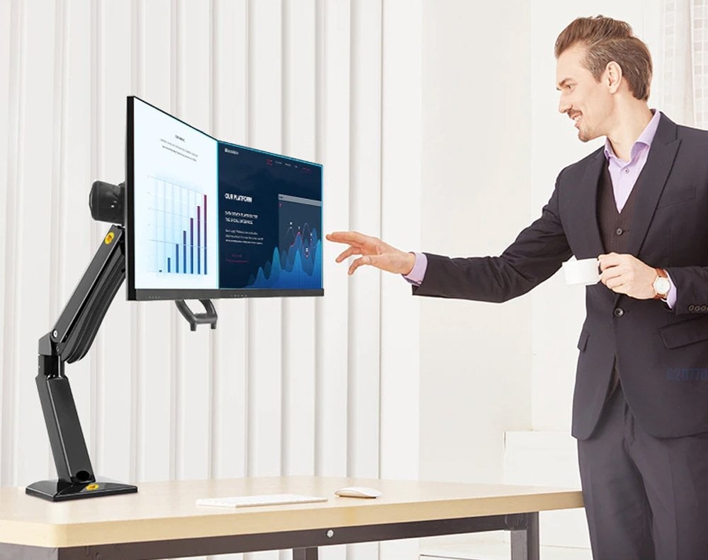 North Bayou 19-27'' Profesyonel Amortisörlü Tek Kol Duvar Lcd - Led Monitör Tutucu Stand