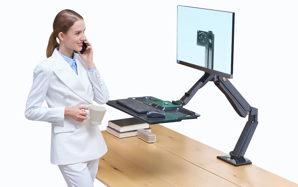 North Bayou 22-32'' Profesyonel Amortisörlü Stand Tek Kol Lcd / Led Monitör Tutucu Stand Askı Aparatı NB40