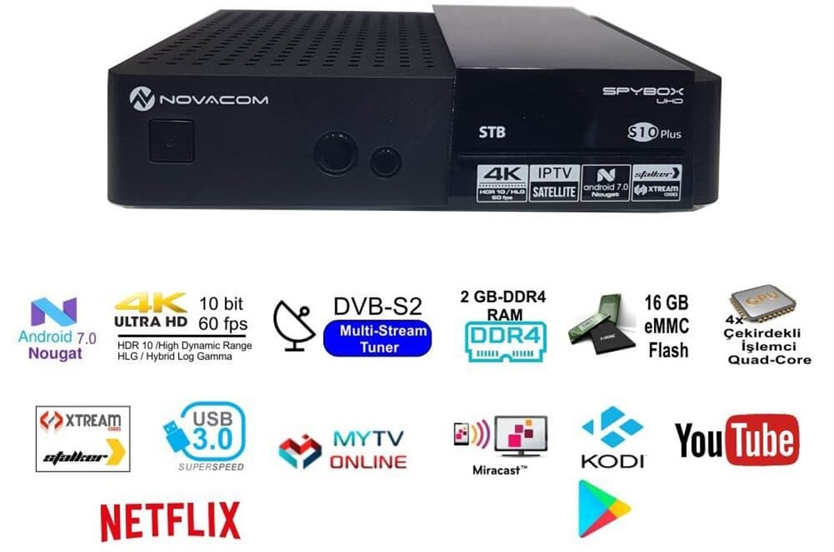 Novacom Spybox S10 Plus uydu alıcısı