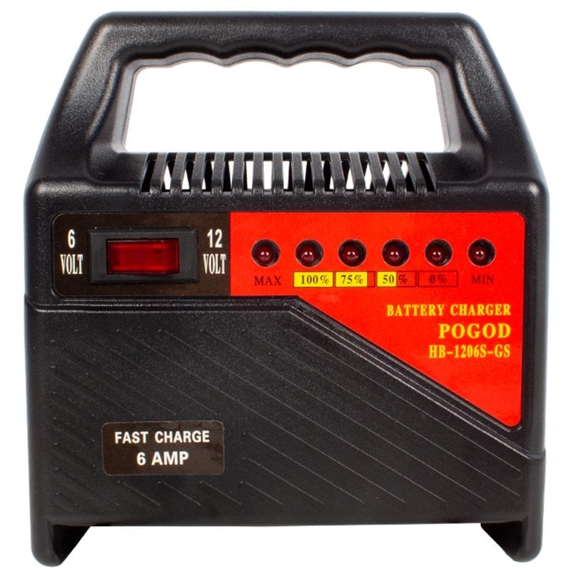 Pogod 6 Volt - 12 Volt 6 Amper Ledli Göstergeli Akü Şarj Cihazı HB-1260S-GS