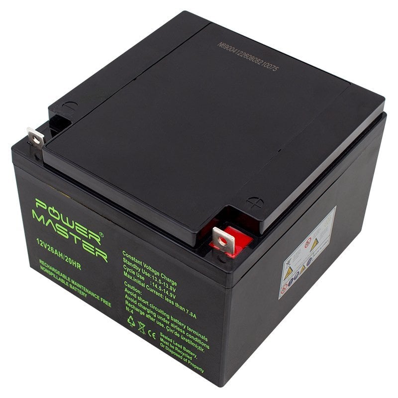 Powermaster 12 Volt 26 Amper Akü (165 X 176 X 125 Mm)