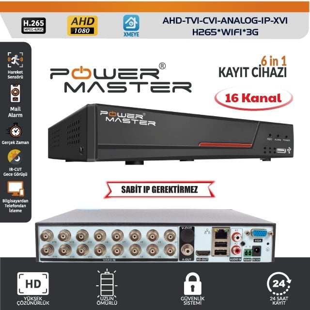 Powermaster 16 KANAL KAYIT CİHAZI