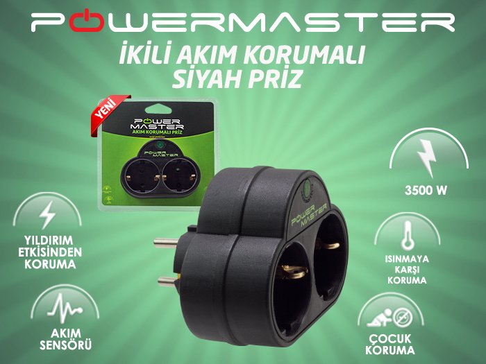 Powermaster 16916 akım korumalı priz