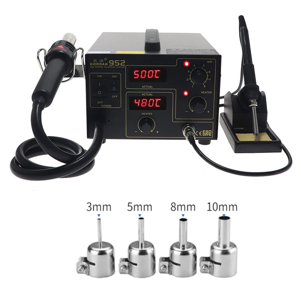 Powermaster 952D Isı Ayarlı Üflemeli Dijital Havya 60W