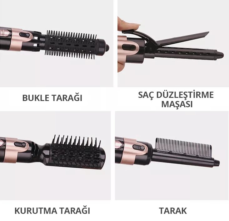 Powermaster BDS-1801 4 in 1 Saç Şekillendirme Seti