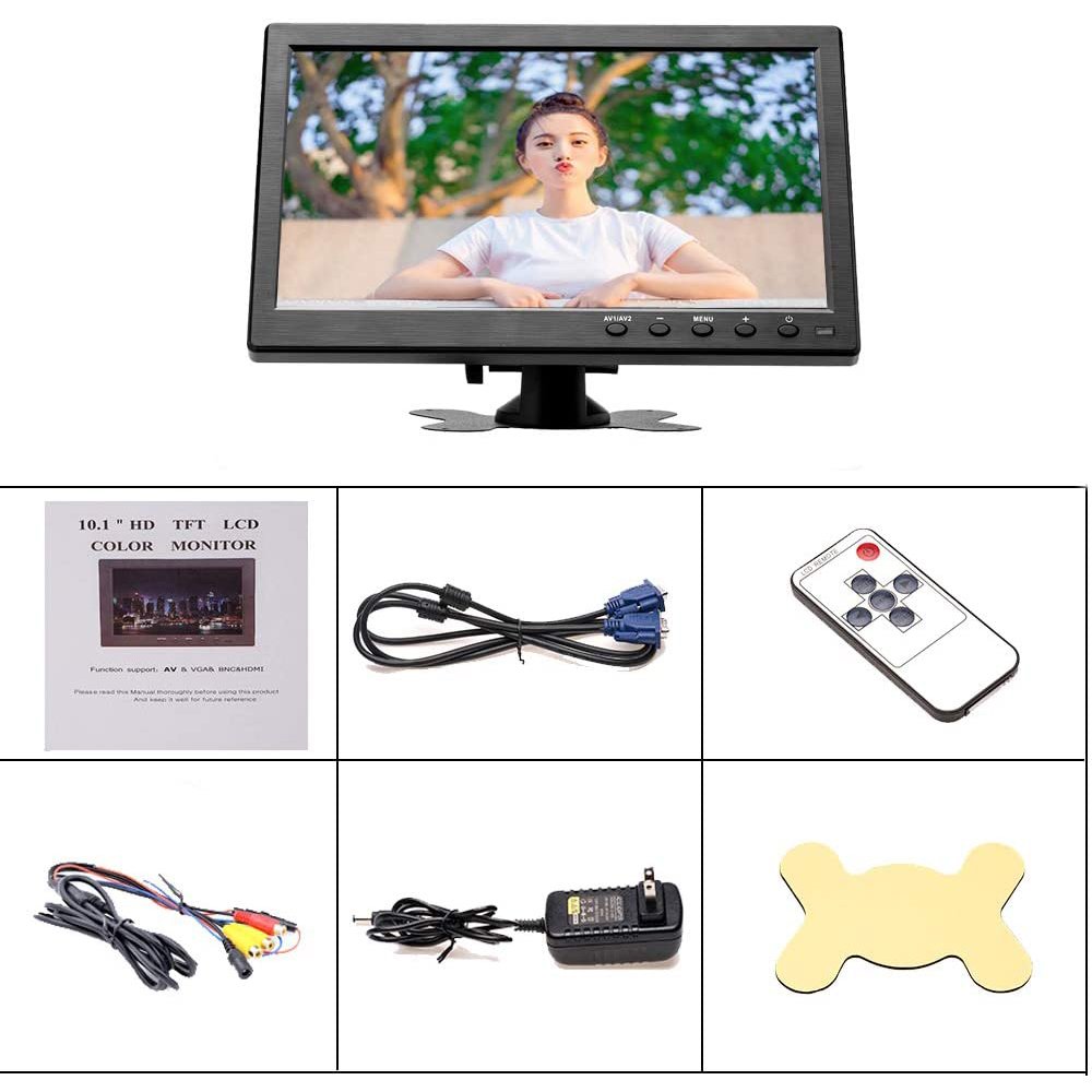 Powermaster HDMI-VGA-BNC-USB Girişli 12 Volt Çıkışlı 10.1 Monitör PM-6092