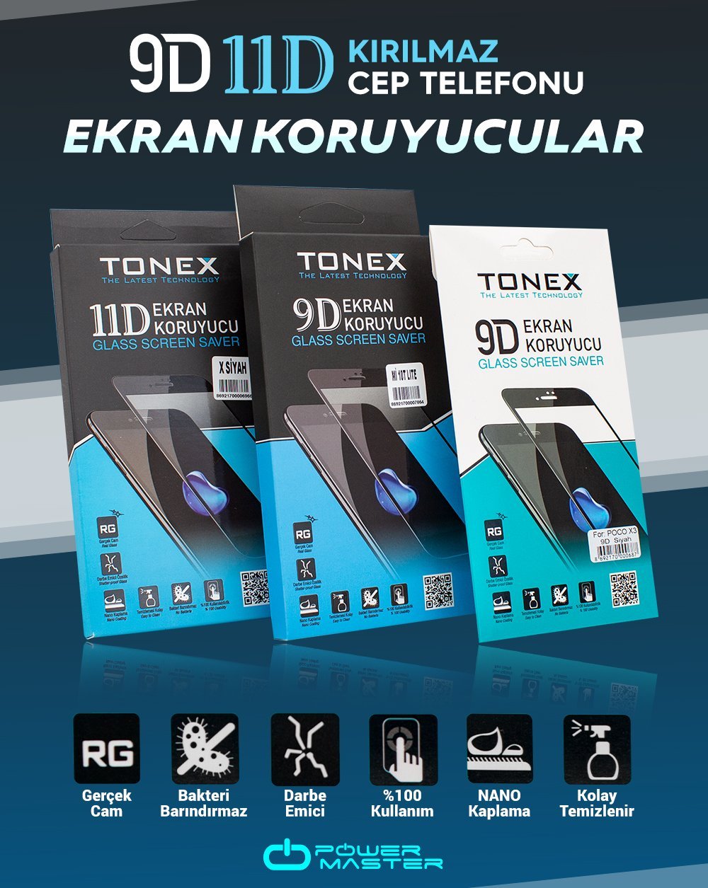 Powermaster Kırılmaz Ekran Koruyucu Samsung Galaxy A70