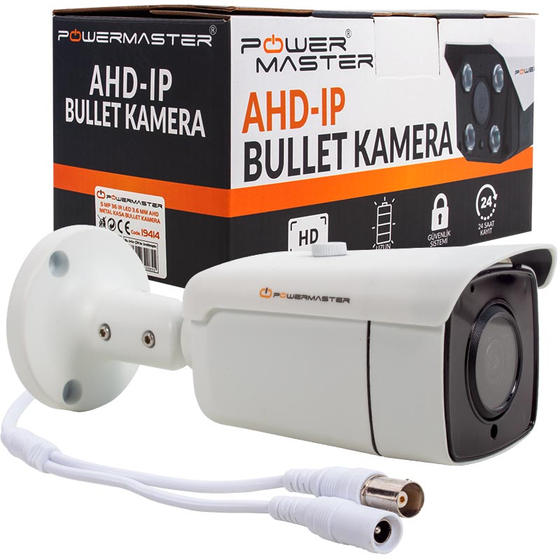 Powermaster PM-19414 5 MP 36 IR Led 3.6 Mm Metal Kasa Ahd Bullet Kamera