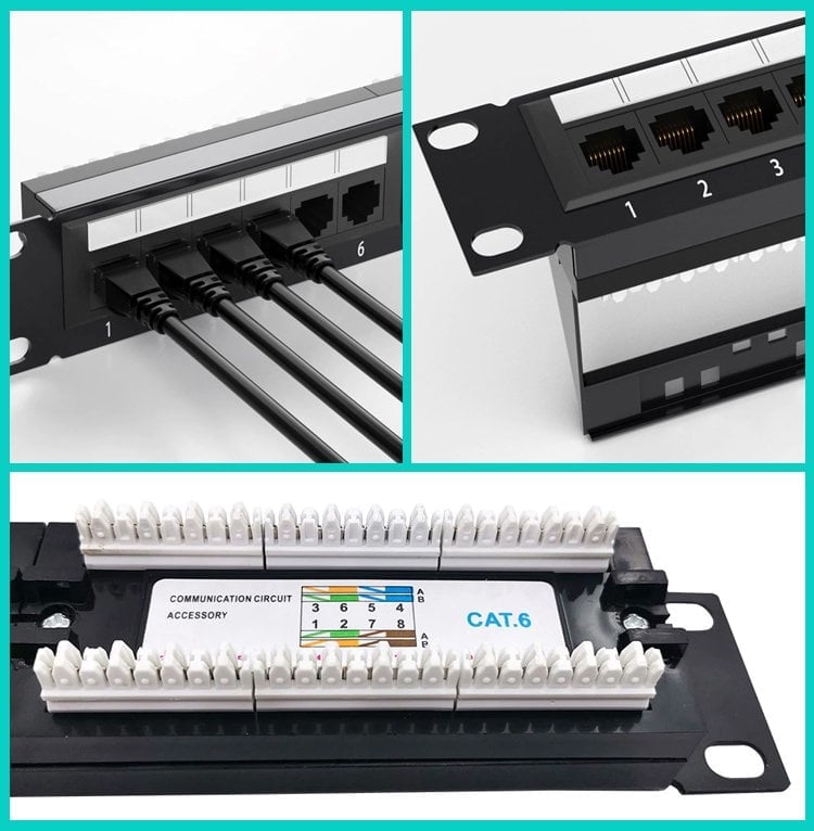 Powermaster PM-4494 24’Lü Utp Cat6 Patch Panel