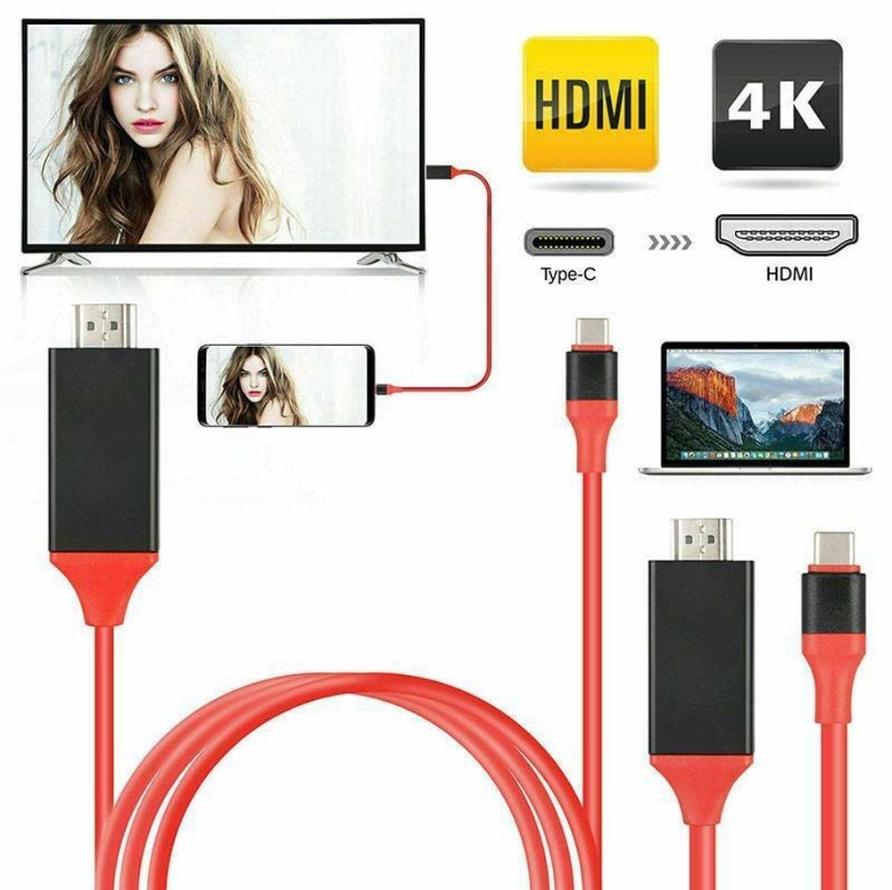 Powermaster TH+USB Type-C To HDMI + Usb 2 Metre Kablo PM-6019