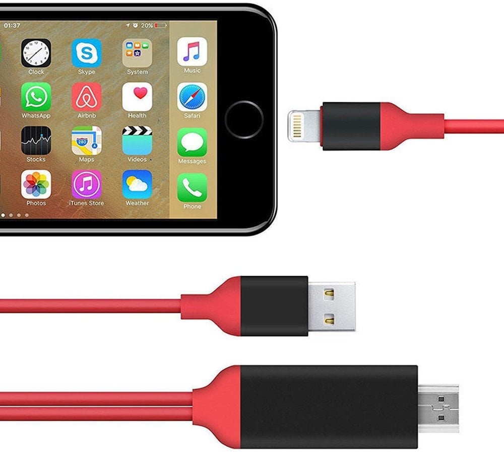Powermaster P8M Lightning To HDMI + USB 2 Metre Kablo PM-6020