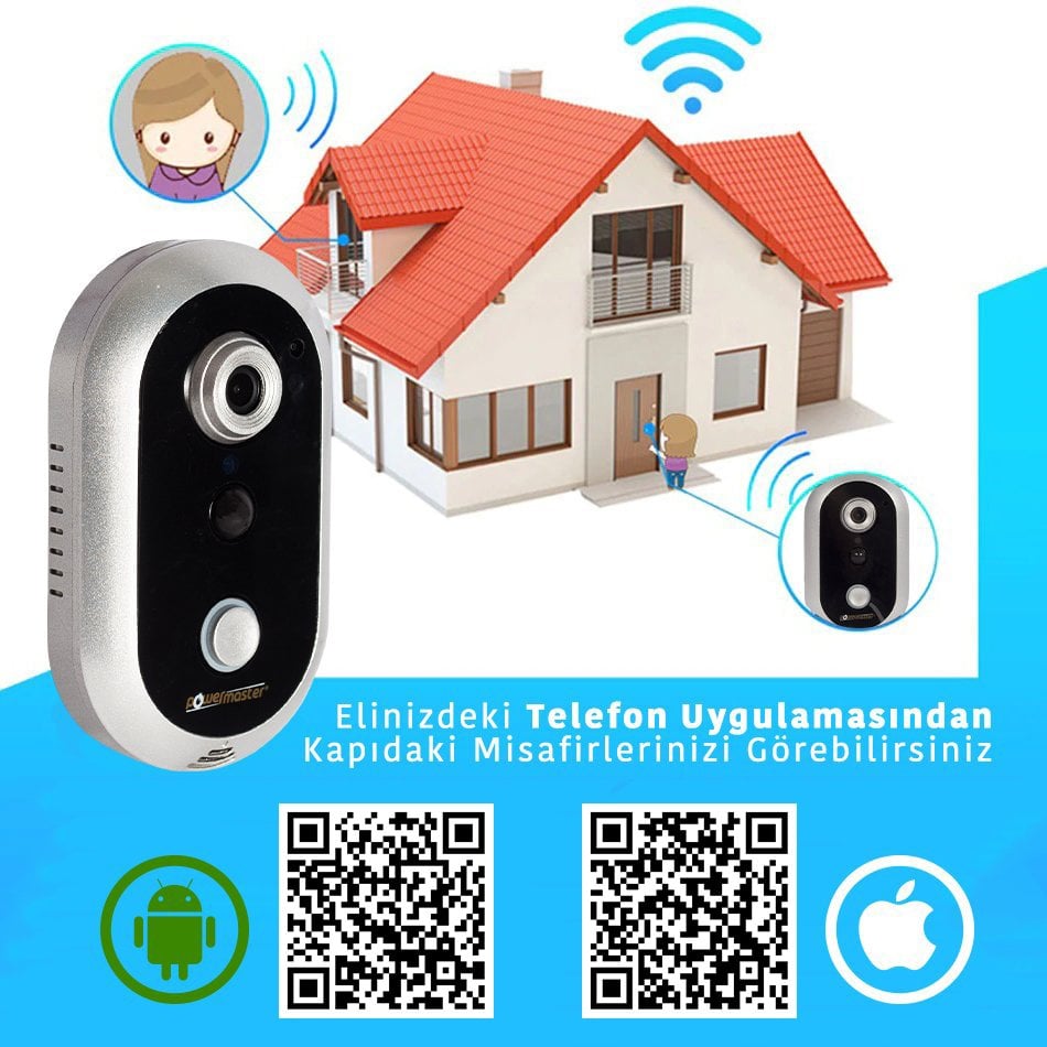 Powermaster PM-DB2016 Kameralı kapı zili uygulaması