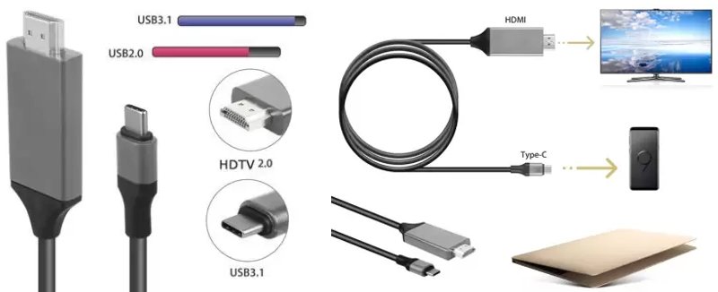 Powermaster PM-6018 TH-2 Type-C To HDMI 2 Metre Kablo