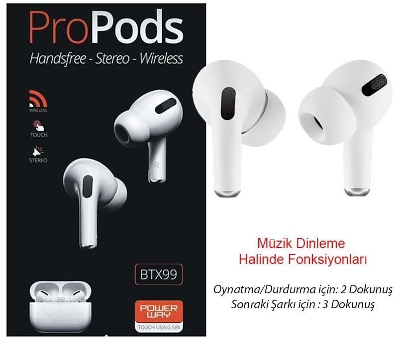 Powerway Kulakiçi Bluetooth Propods Kulaklık BTX-99