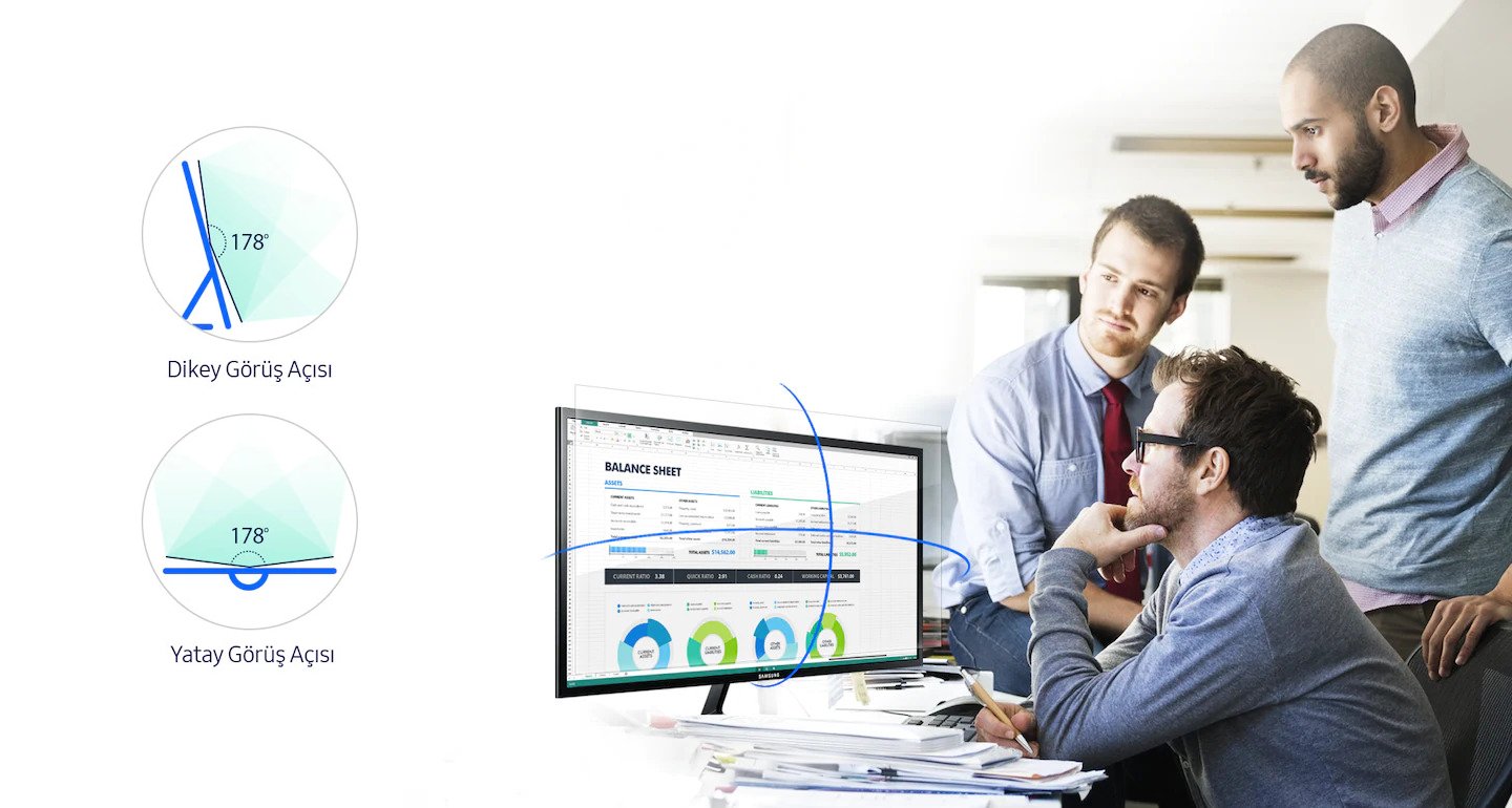Samsung LS24F350FHRXUF 23.5 1920x1080 4 Ms 60Hz Hdmi + Vga + Vesa Full Hd Monitör