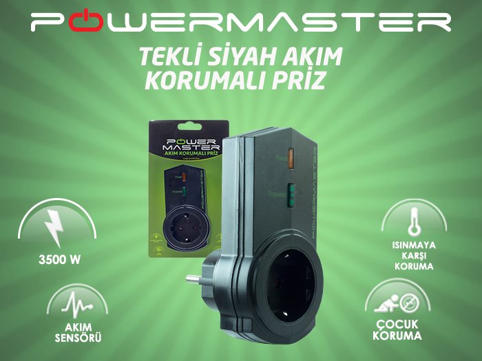 Powermaster Akım Korumalı Priz Özellikleri