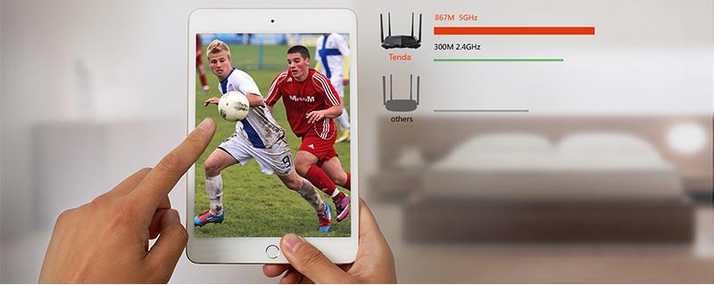 Tenda V1200 4 Port AC1200 Mbps Dual Band Vdsl Modem