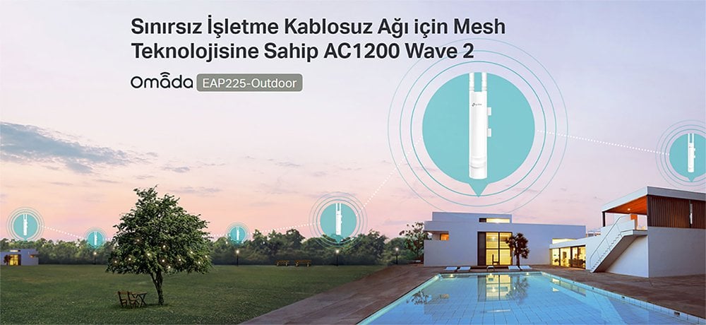 TP-Link EAP225-Outdoor 1200 Mbps Çift Bant Gigabit Dış Mekan Access Point