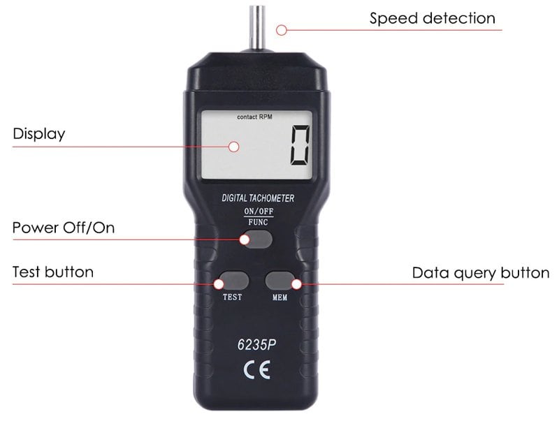 TT-Technic DM-6236P+ Temaslı Optik Değmeli Takometre