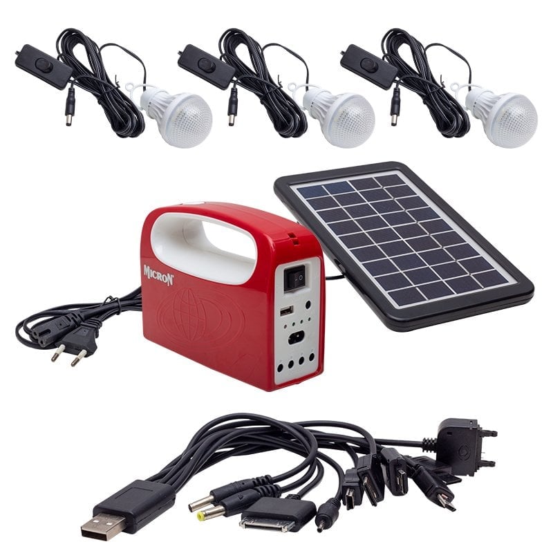 Unison 3 x 3W Ampullü Solar Panelli 9V 3.5W Led Fener Işıldak DP-6001B