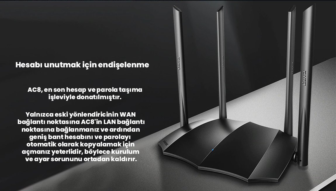 Tenda AC8 4 Port 1200 Mbps Dual Band Router Access Point