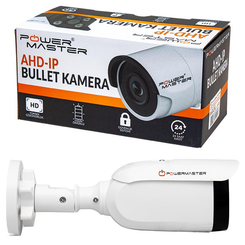 Powermaster 3.6 MM 6 Array LED Beyaz 65'li Büyük Kasa Bullet Kamera