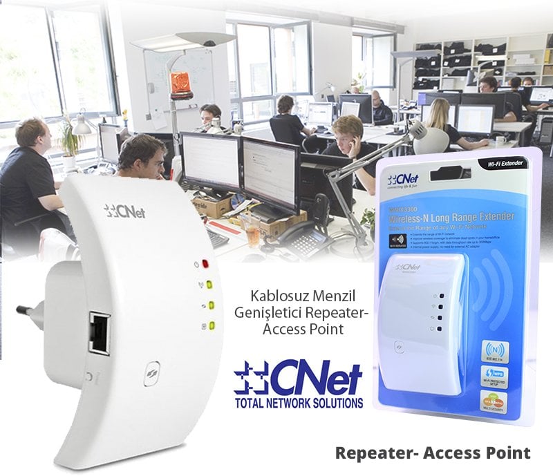 Cnet WNIX3300 Kablosuz Menzil Genişletici Repeater- Access Point