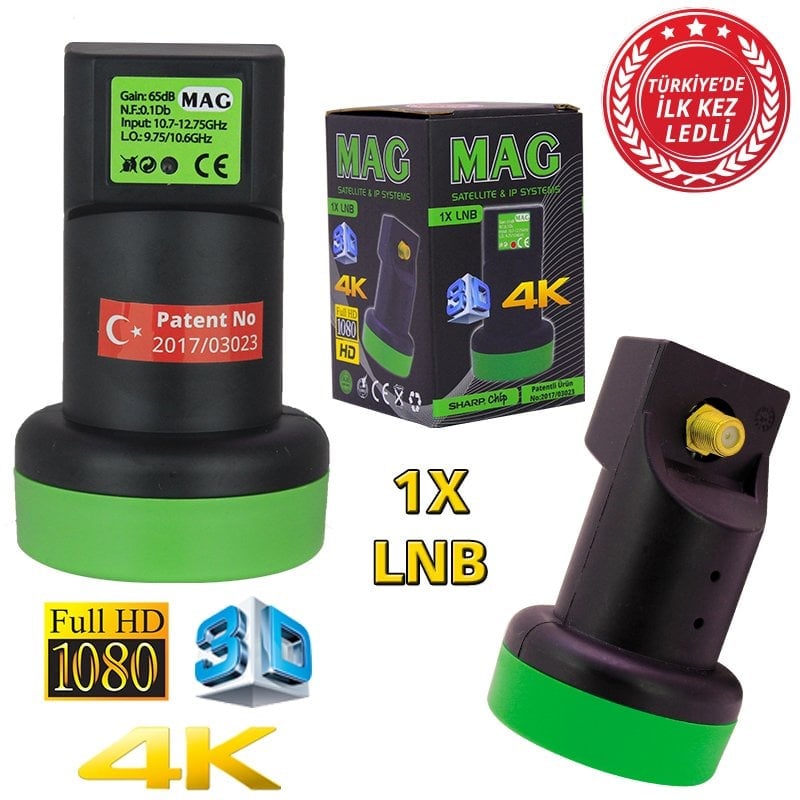 Mag tekli ledli lnb