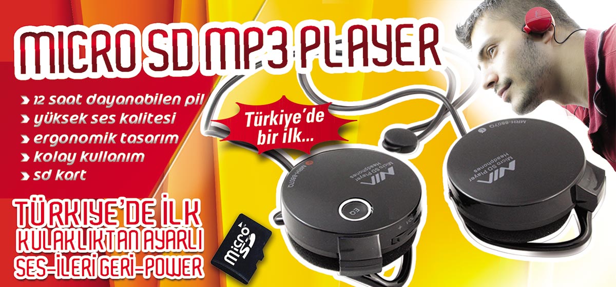 Micro SD Mp3 - Kulaklık WMA MH-8807Q 