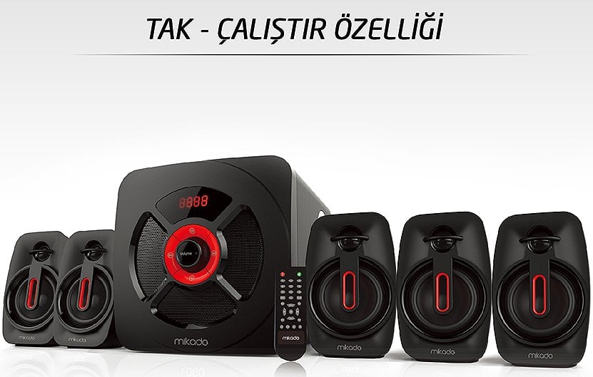 Mikado MD-730BT USB-SD-FM-BT 5-1 Ses Sistemi 7