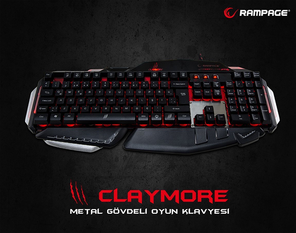 Rampage Claymore Usb Gaming Q Klavye