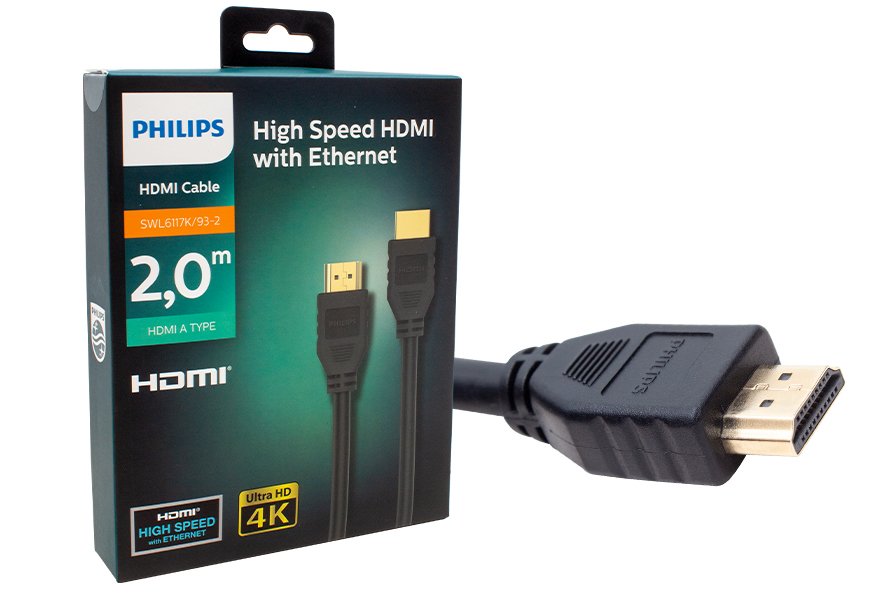 Philips SWL6117K-93-2 Ultra HD 4k Gold Uç 2 Metre Kutulu HDMI Kablo